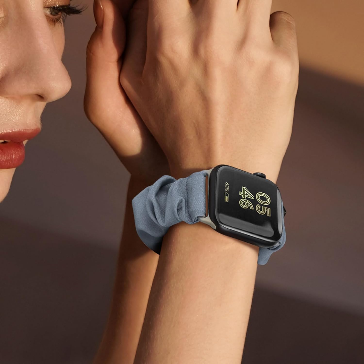 Thumbnail 4 de Ecogbd Elastic Scrunchie Strap for Apple Watch: Soft Nylon Fabric, 38–49mm, Size S & L