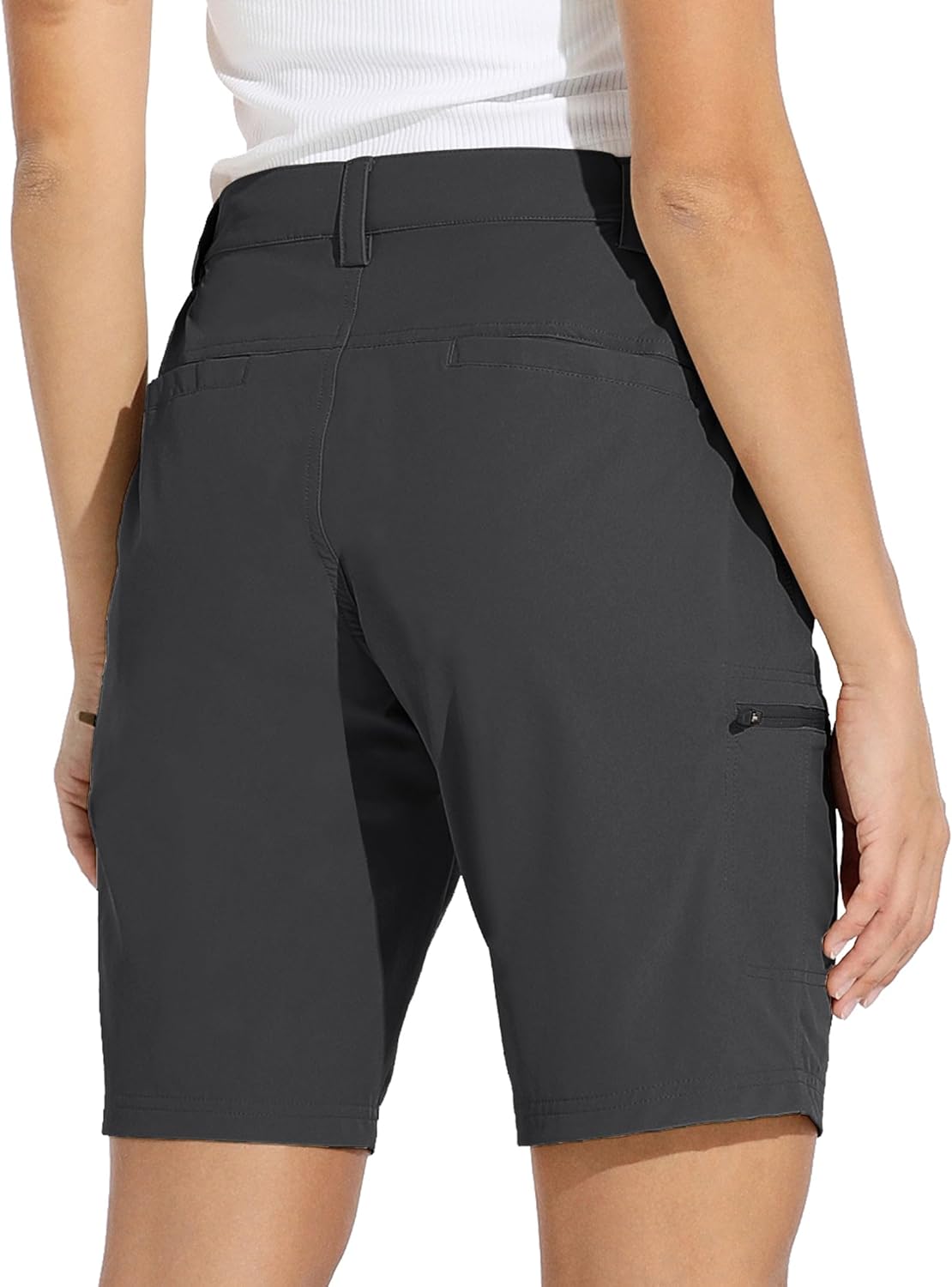 Detalle 2 de WILLIT Damen Shorts Wanderhose – Kurze Hose, 10" Innennaht, 4-Wege-Stretch, UPF50, Taschen