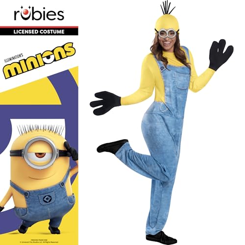 Thumbnail 4 de Rubies Official Minion Kevin Adult Costume with Printed Jumpsuit and Foam Headpiece