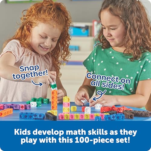 Detalle de Learning Resources MathLink Cubes - Set of 100 Cubes for Early Math & STEM