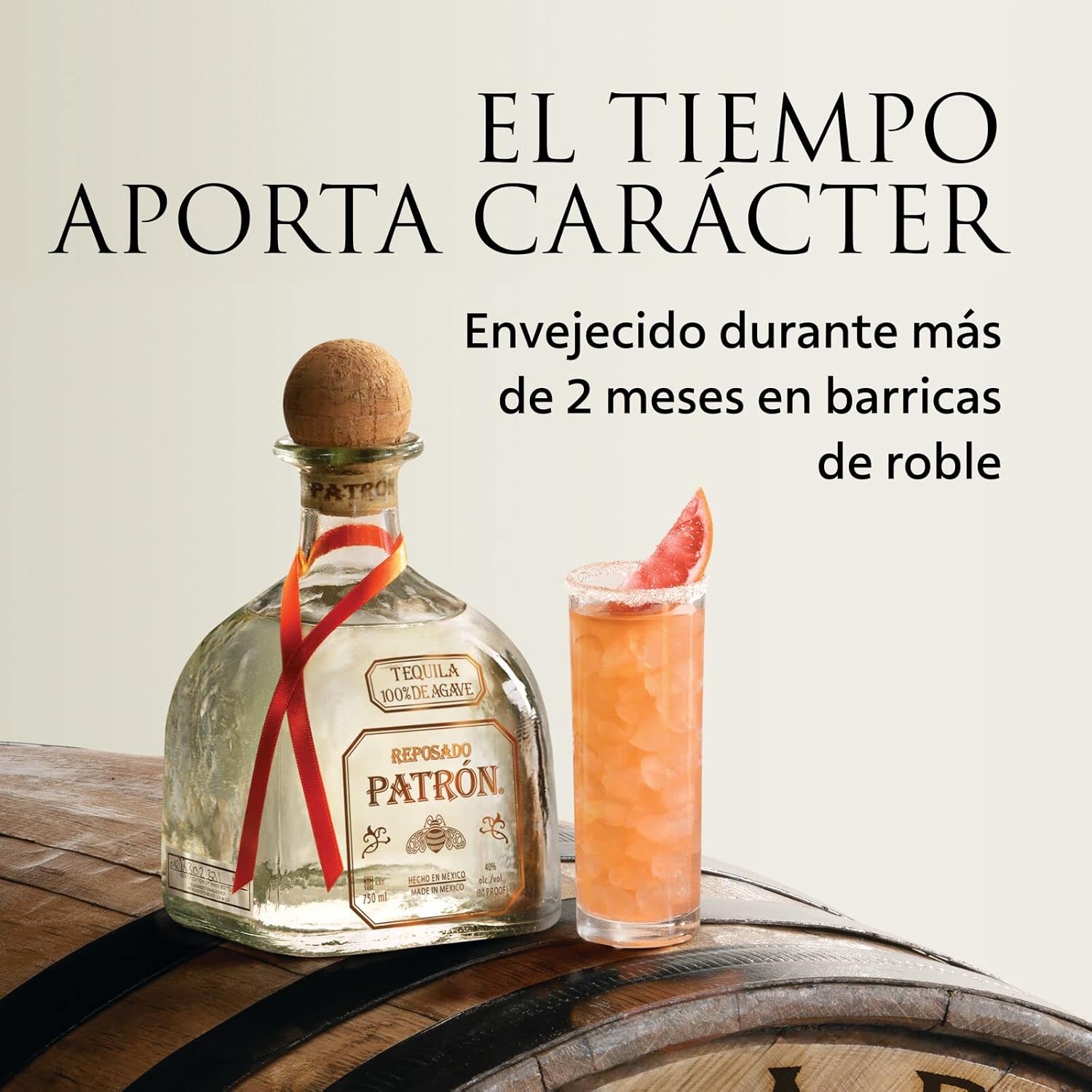 Detalle de PATRÓN Reposado tequila 70 cl, 40% vol.