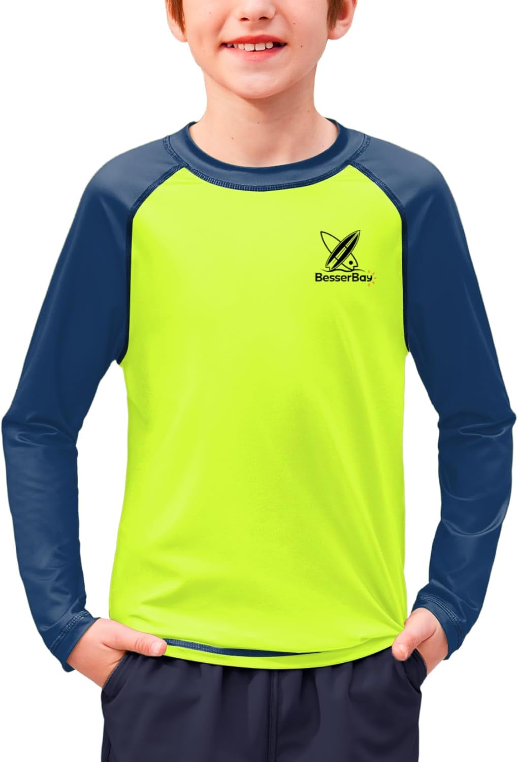 Detalle de BesserBay Kinder UV Shirt UPF 50+ Langarm Rashguard – Größe 110–150