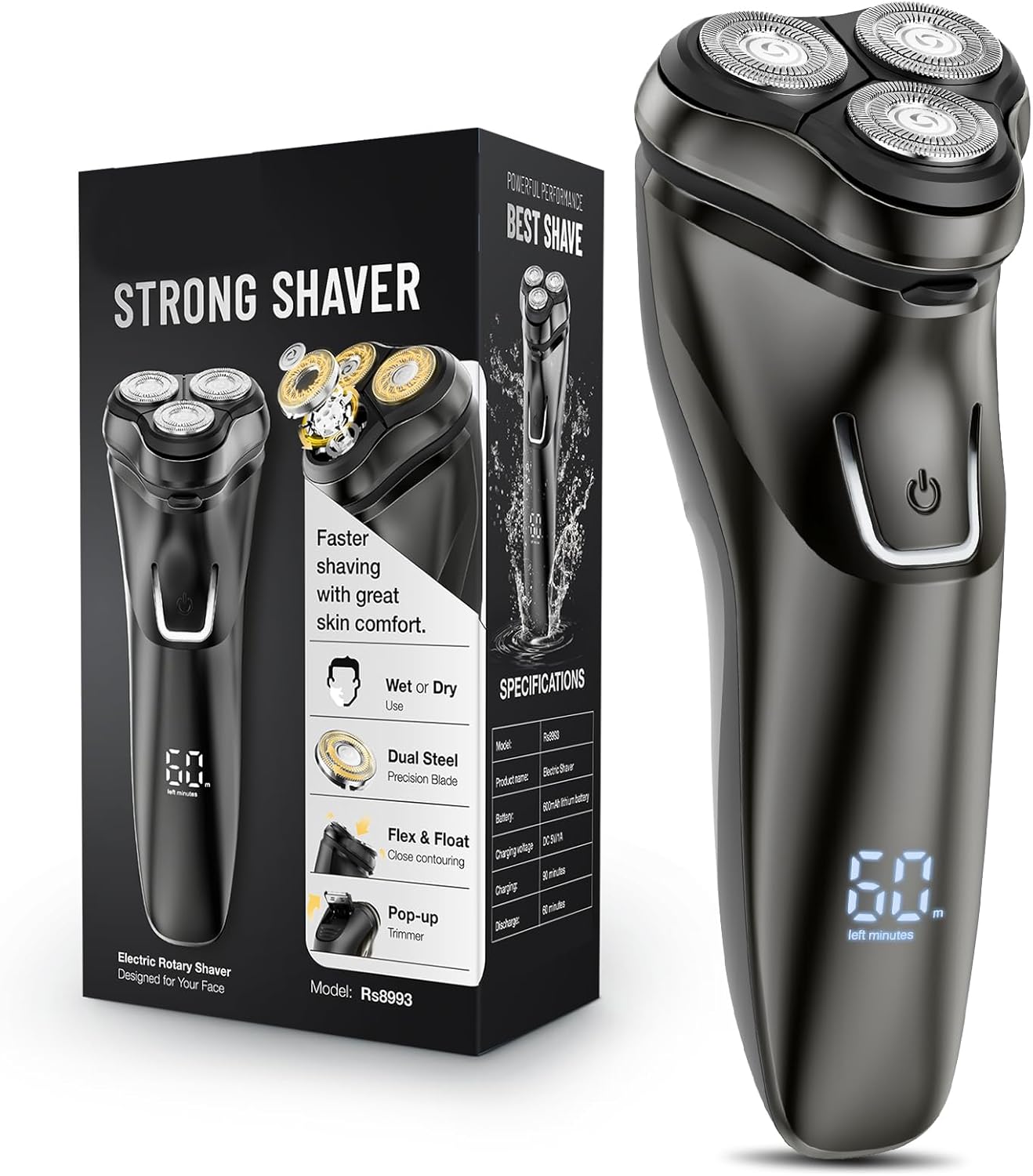 Detalle de LONKEEN Electric Razor for Men Cordless with Sensitive Skin Care