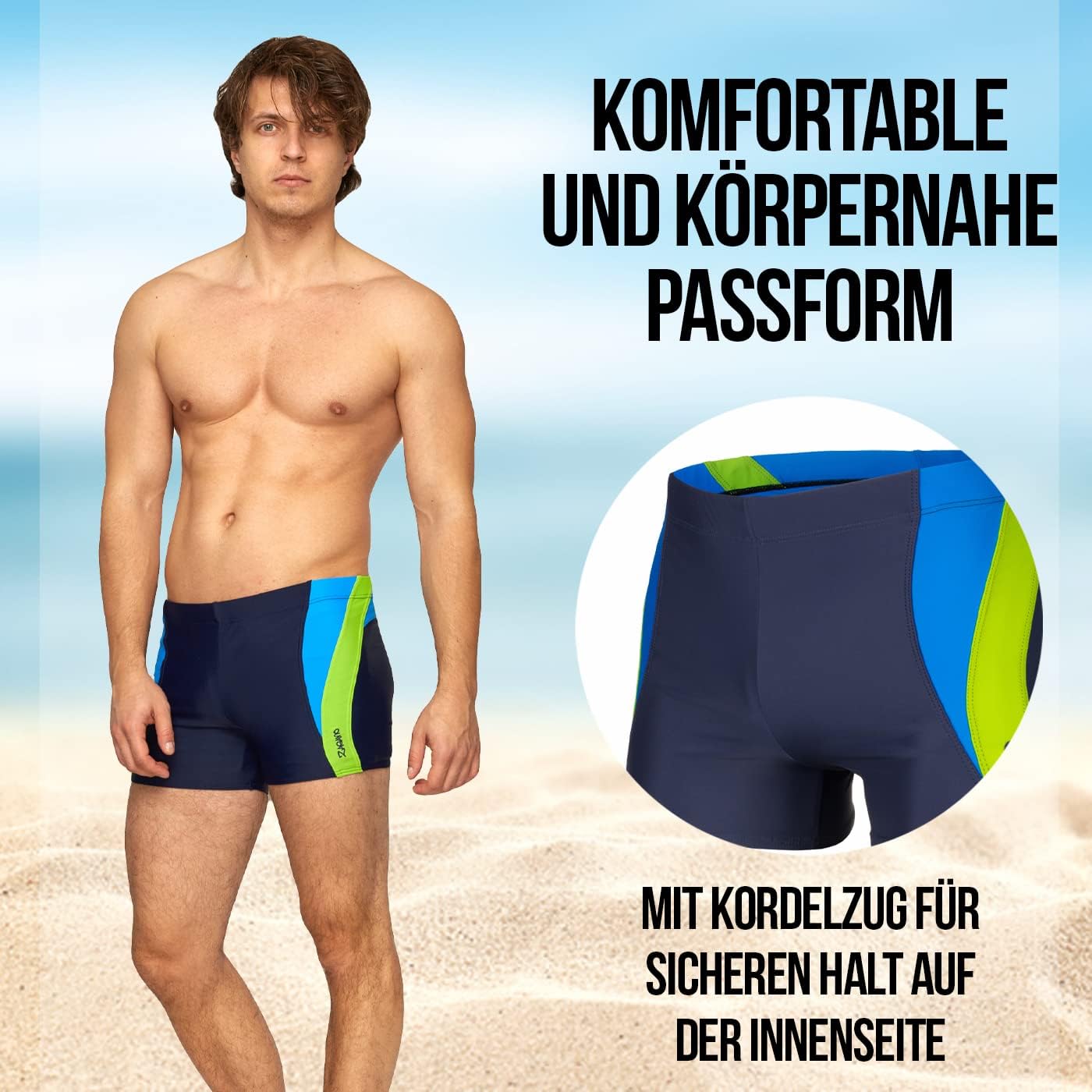 Detalle de Zagano Adam Lipski Badehose 10-fach chlorresistent