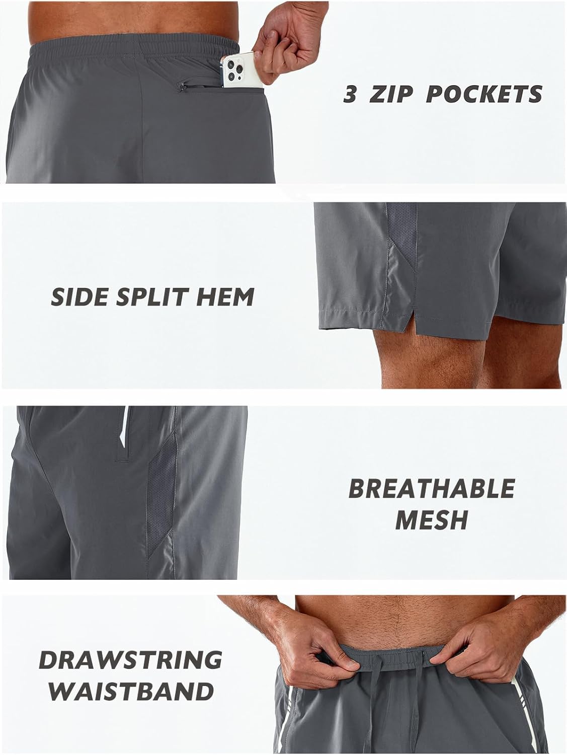 Detalle de NORTHYARD Men’s Running Athletic Shorts (5”/7”/9”)—Quick-Dry Workout, Tennis, Gym & Active Shorts