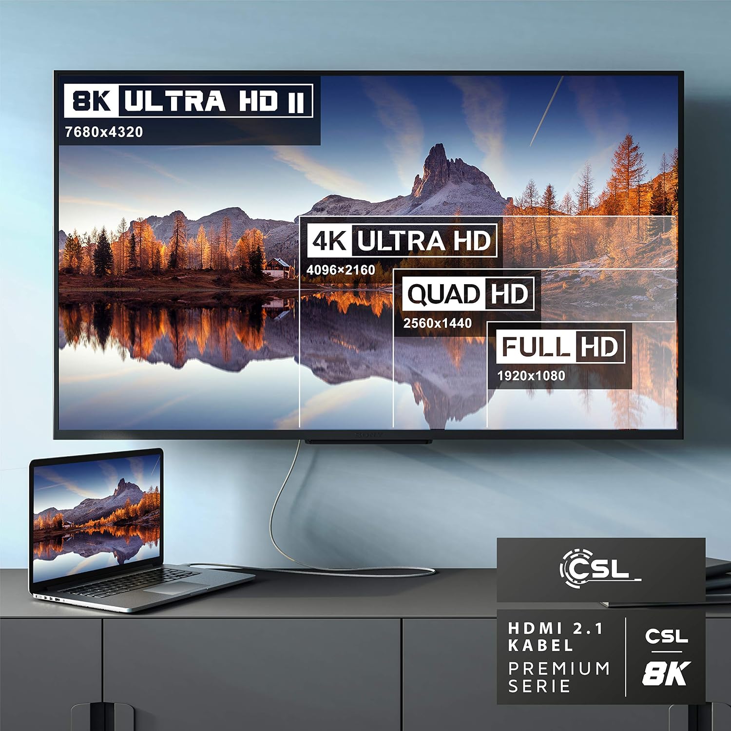 Thumbnail 5 de CSL 8k/4k HDMI Kabel 2m 48 Gbit/s