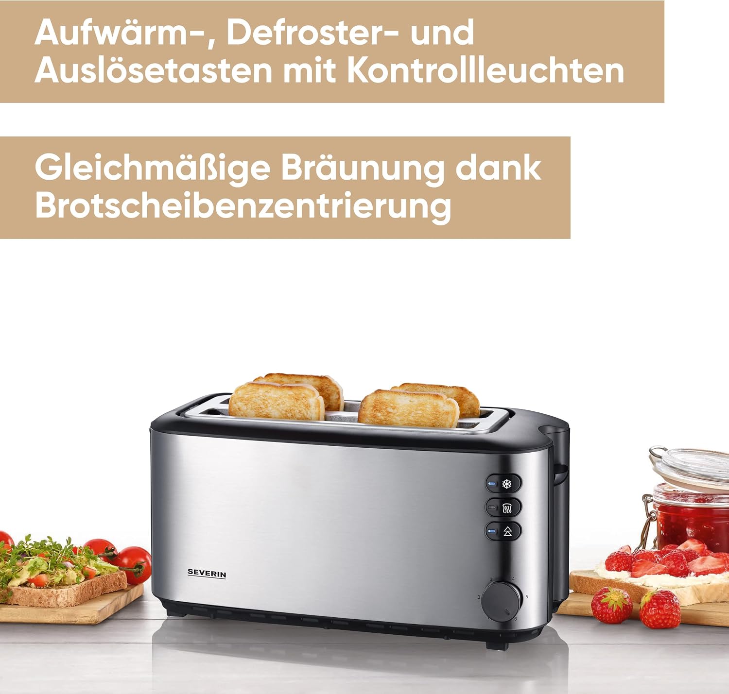 Detalle 1 de Severin AT 2509 Toaster 1400 W 🍞