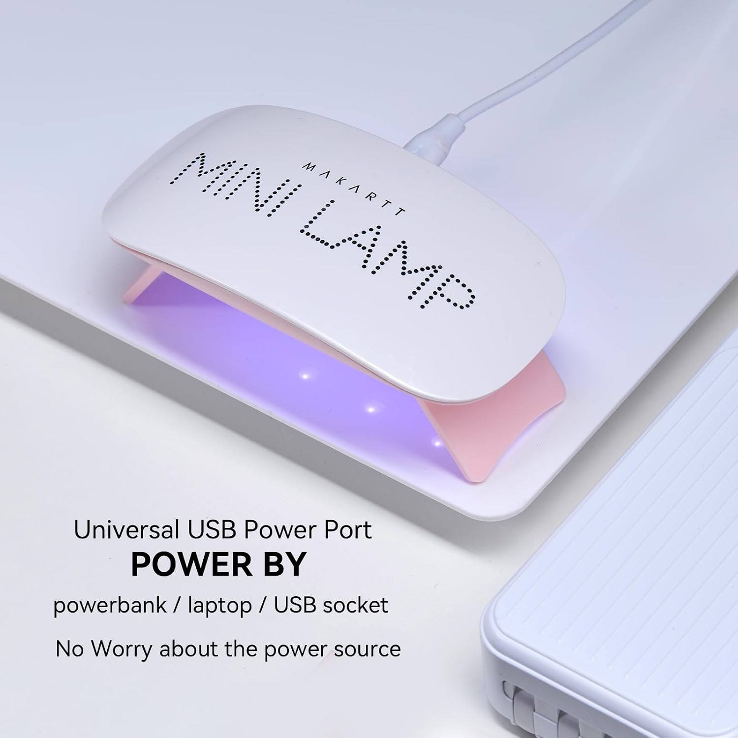 Thumbnail 2 de MAKARTT Mini UV Nagellampe für Gelnägel mit 60-Sekunden-Timer (USB, 365 + 405 nm)
