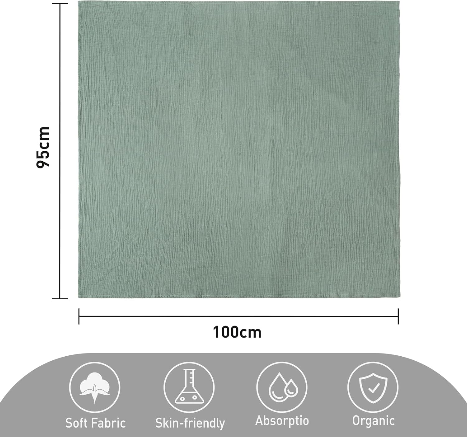 Thumbnail 1 de GLLQUEN BABY Baby Blankets 95x100cm 2 Pack