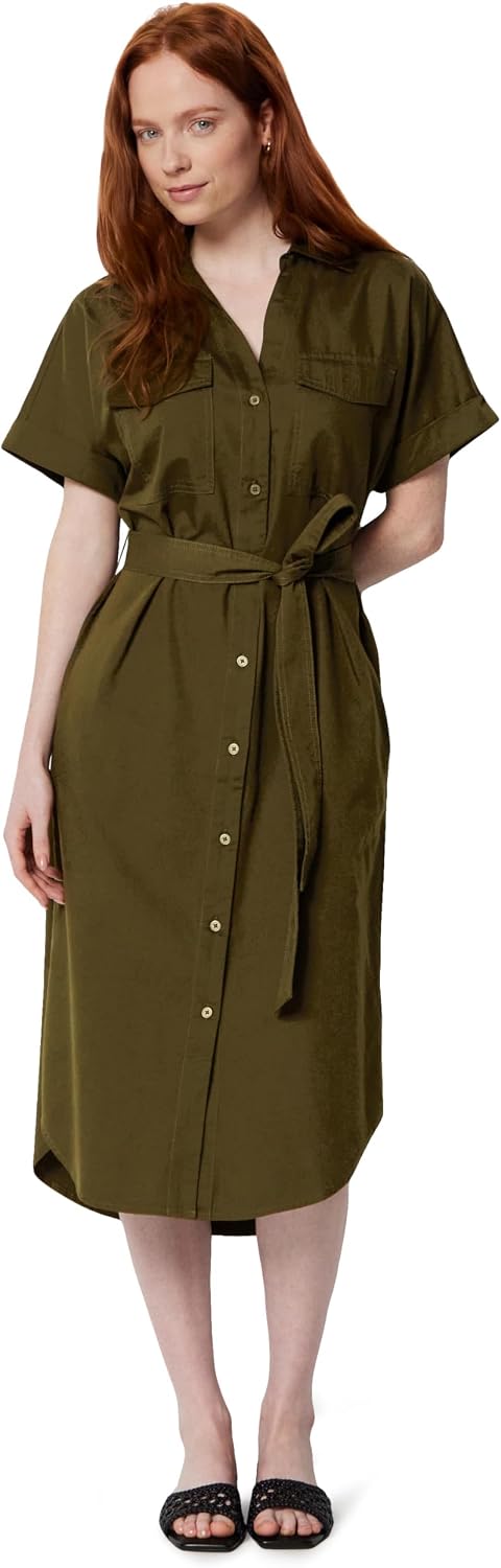 Thumbnail 6 de Amazon Essentials Women's Relaxed-Fit Short-Sleeved Button-Down Shirt Dress with Belt