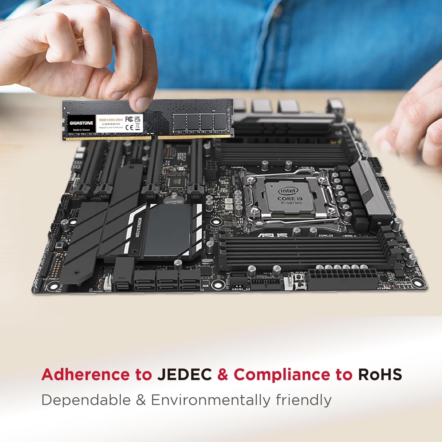 Thumbnail 4 de Kit RAM DDR4 Gigastone 32 Go (2x16 Go) UDIMM 2666 MHz, non-ECC, 288 broches
