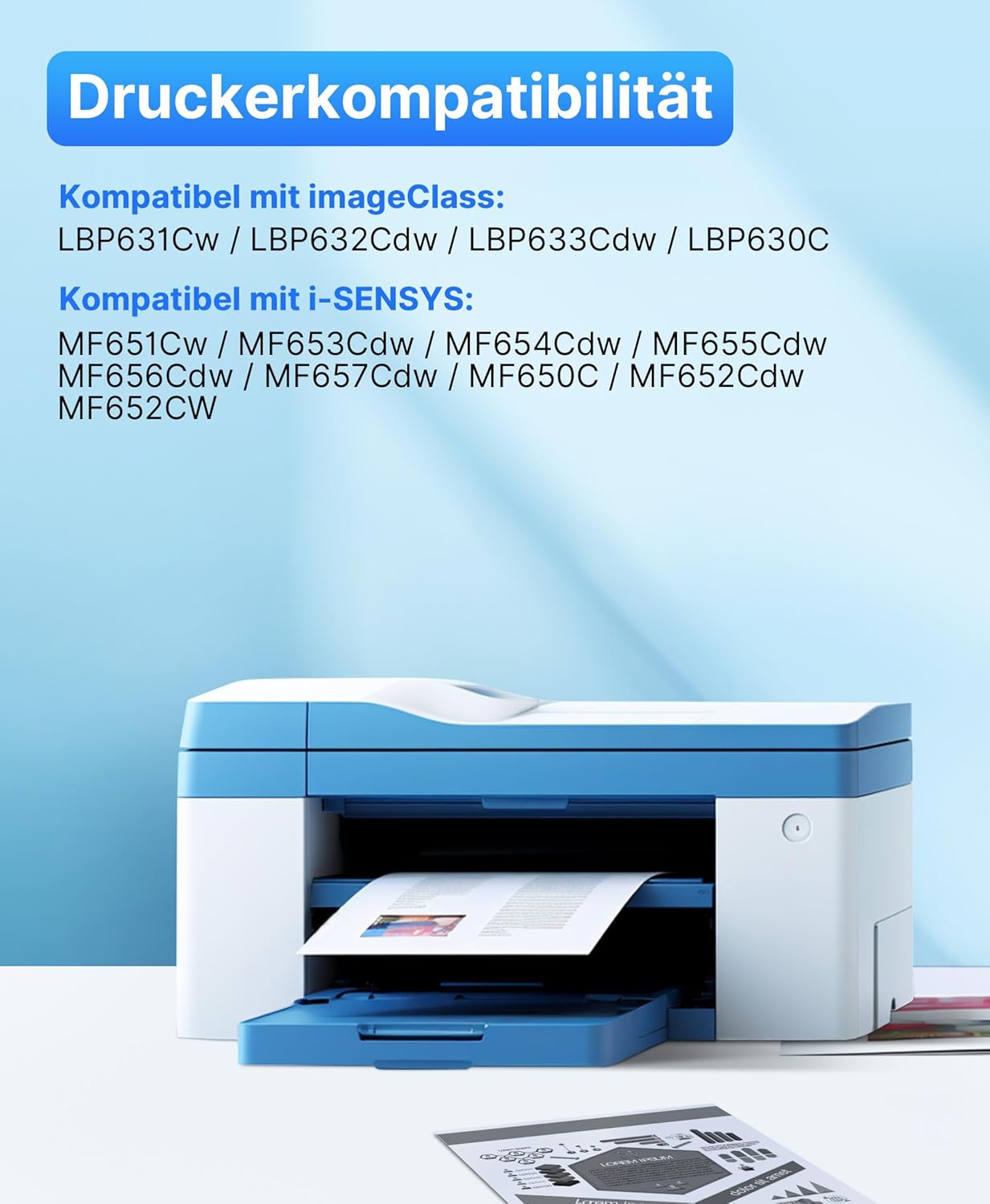 Thumbnail 1 de SODFACE 067 067H Toner Set – kompatibel für Canon i-SENSYS MF655Cdw MF657Cdw MF656Cw & ImageCLASS LBP633Cdw, 4er-Pack