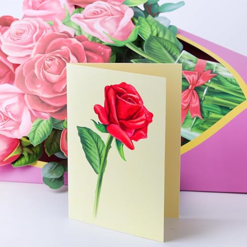 Thumbnail 7 de Airpark Pop Up Flower Card 3D Red Rose Bouquet 💌