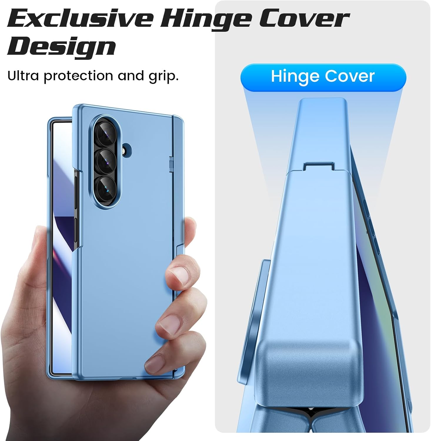 Thumbnail 4 de Doeshine Case for Samsung Galaxy Z Fold 7 with Kickstand, Hinge Protection and Front Screen Protector