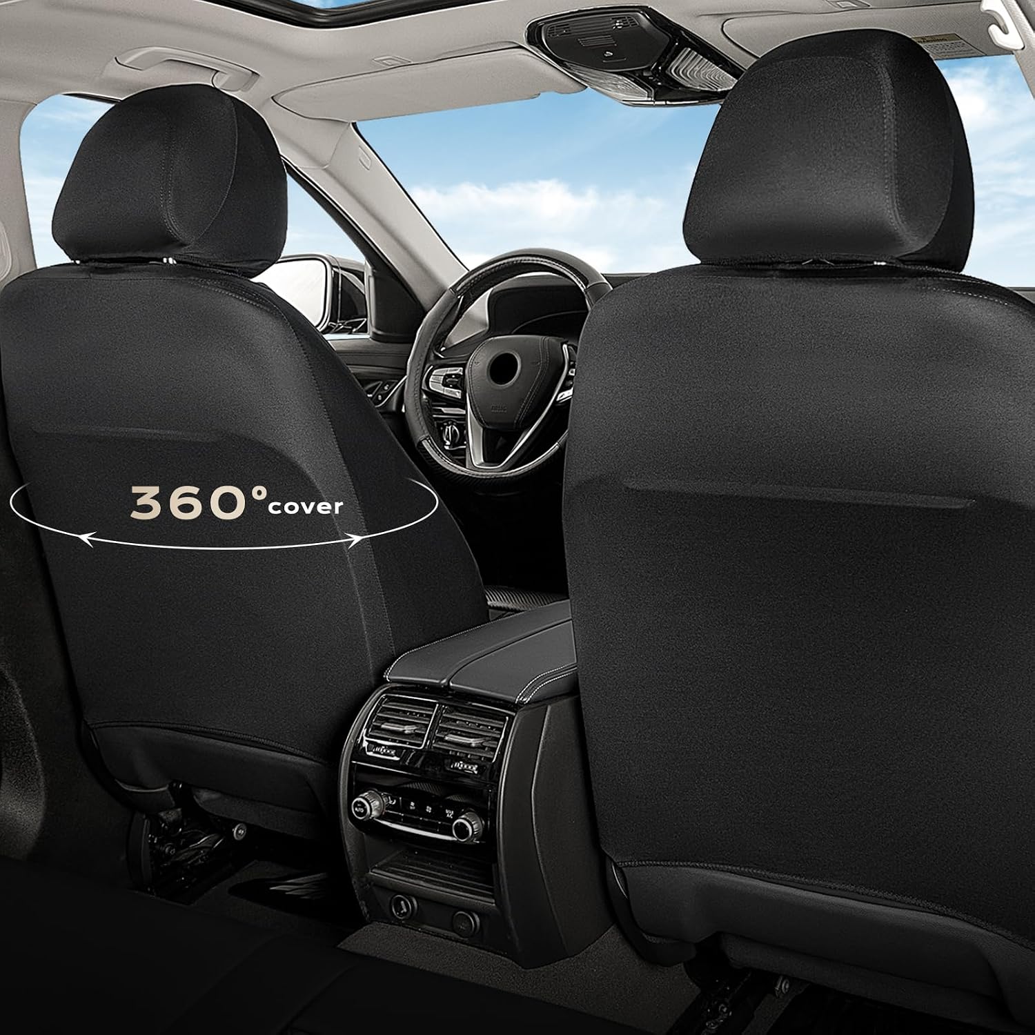 Detalle de Coverado Front Seat Covers, Faux Leather