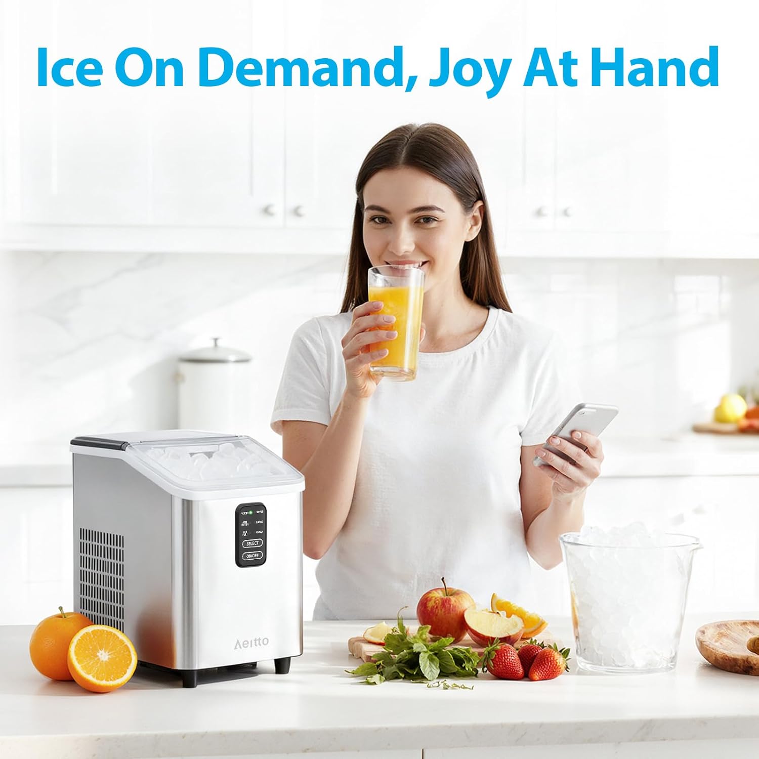 Thumbnail 6 de Aeitto Countertop Ice Maker 26 lbs/24H