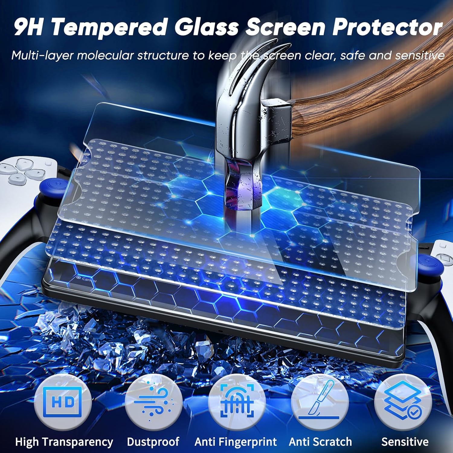 Detalle de Auarte 12-in-1 Accessories Set for PlayStation Portal: Hard Case, Skin, Screen Protectors & More (Princess Pink)
