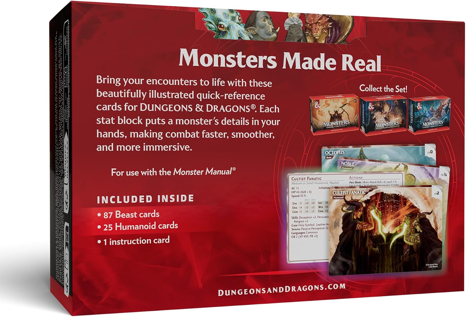 Detalle de Dungeons & Dragons モンスター・リファレンスカード 動物・NPC 112体収録