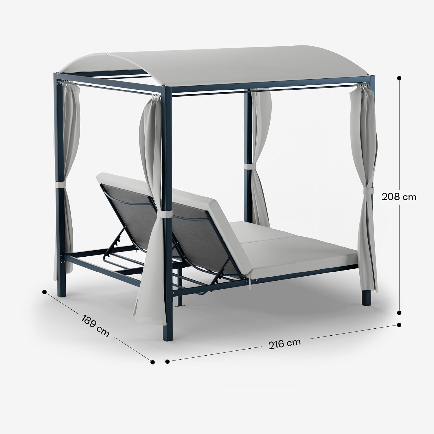 Detalle 2 de blumfeldt Eremitage Double XL zonnebank voor 2 met verstelbare rugleuningen
