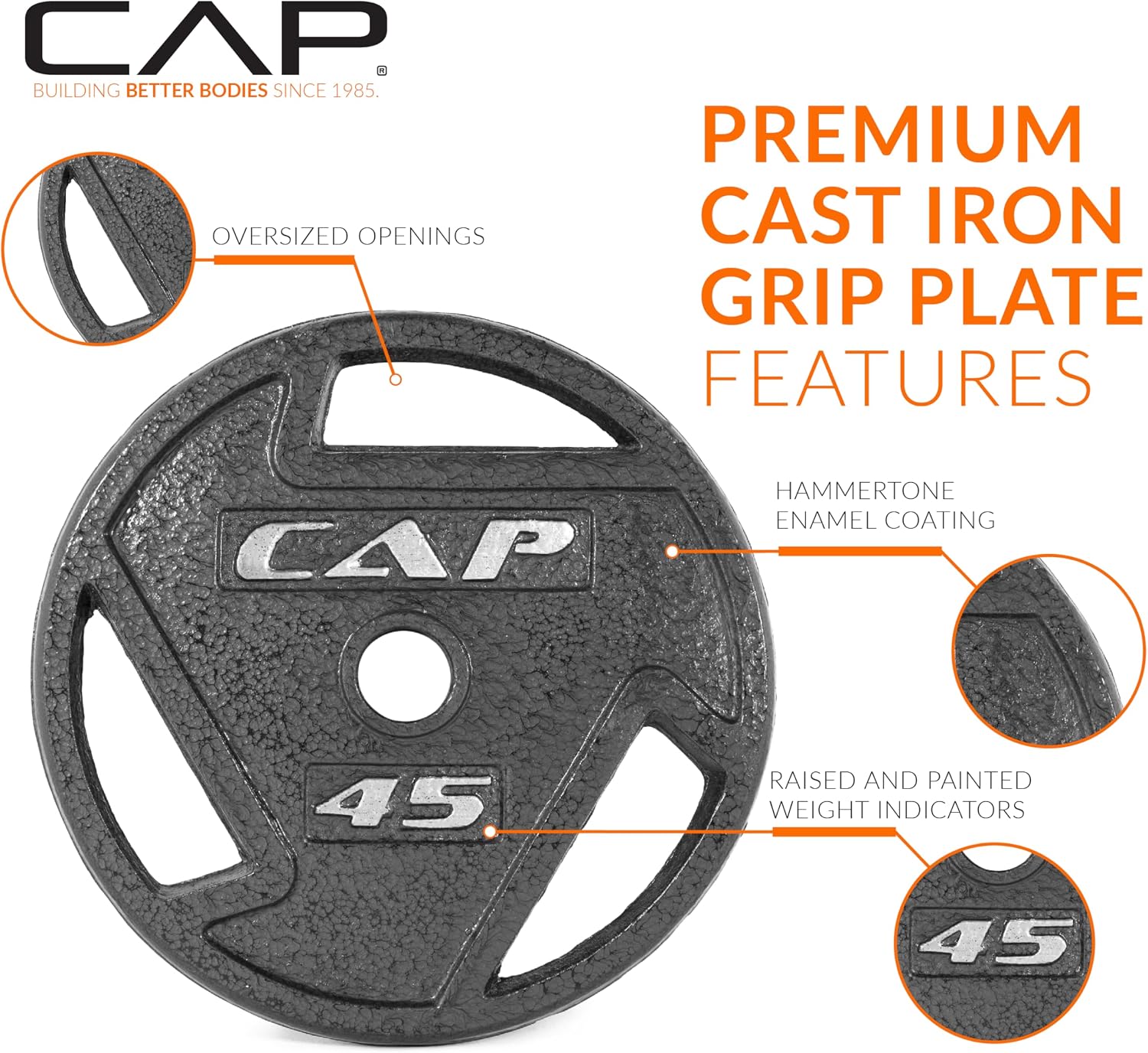 Detalle de CAP Barbell 2-Inch Weight Plate ๐
