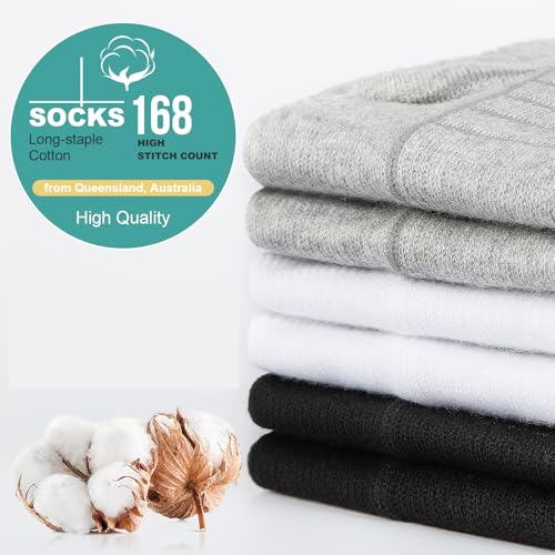 Detalle de Lapulas Athletic Ankle Socks — Low Cut Cushioned Anti-Blister Running Socks (6 Pairs, White, Men's & Women's, Size M)