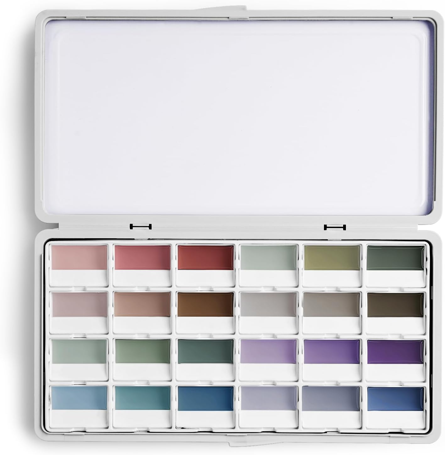 Detalle de Fuumuui Aquarellfarben-Set mit 24 deckenden Farben (halbgetrocknet) inkl. Mischpalette