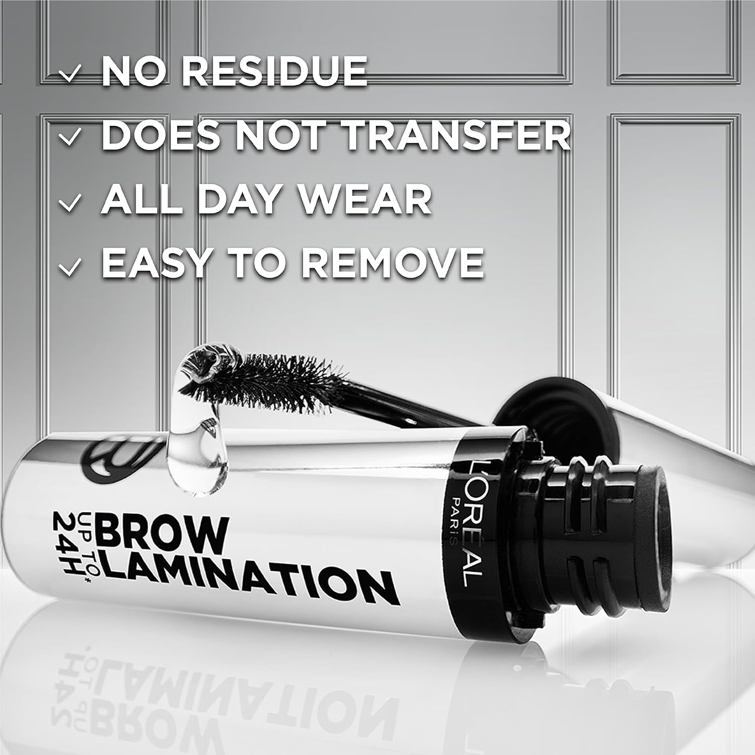 Detalle de L'Oréal Paris Brow Lamination Gel, Transparent Brow Mascara Gel 15g – clear, long-lasting hold