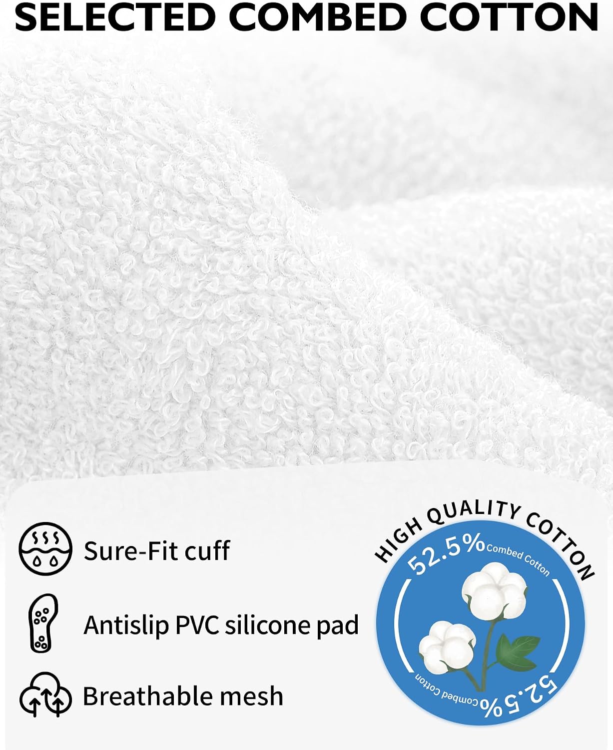 Detalle 2 de CLOSEMATE CT05 Football Grip Socks with Silicone Grip and Arch Support