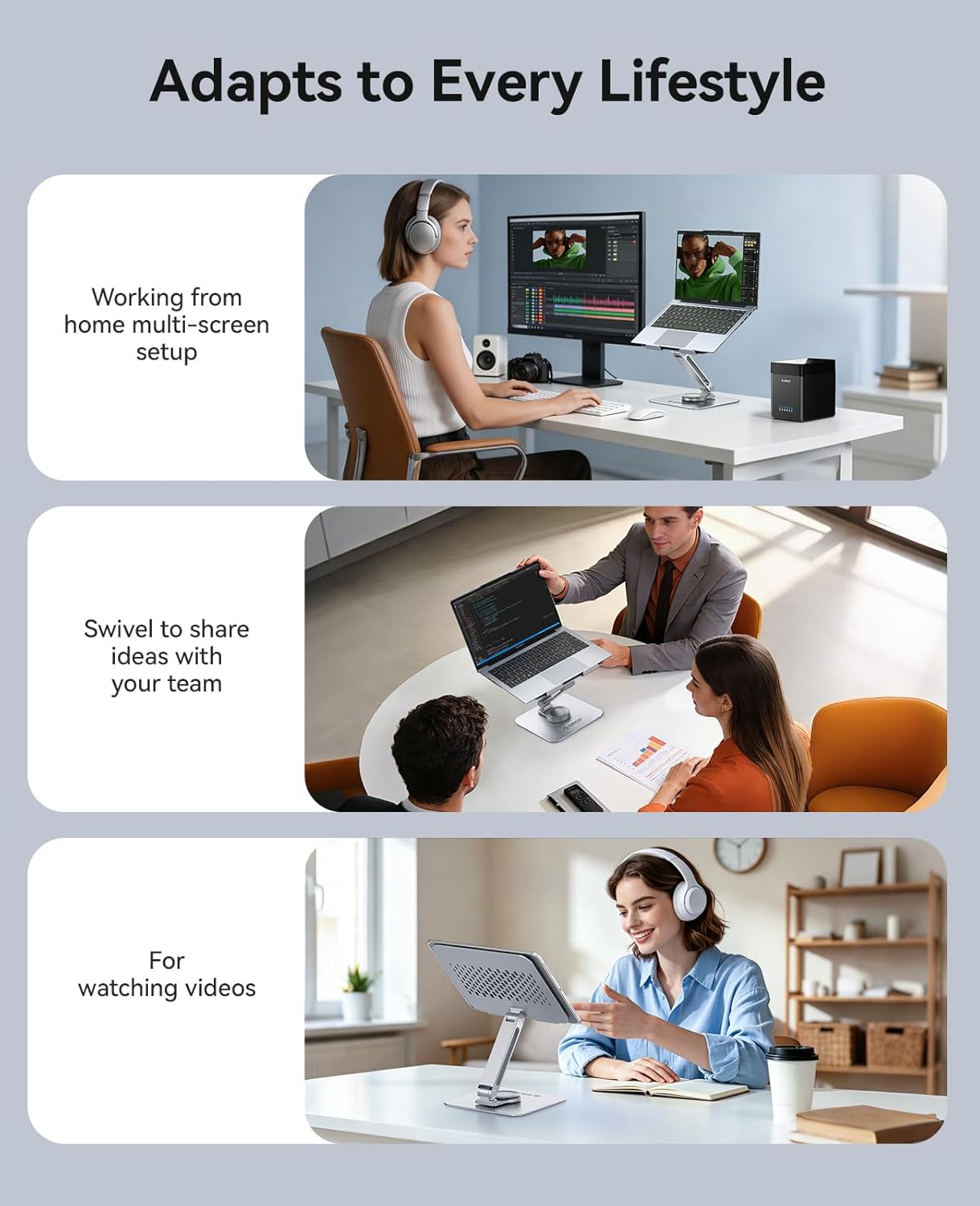 Thumbnail 6 de ORICO ST10: Supporto PC Portatile Regolabile e Pieghevole in Alluminio 13–17.3”