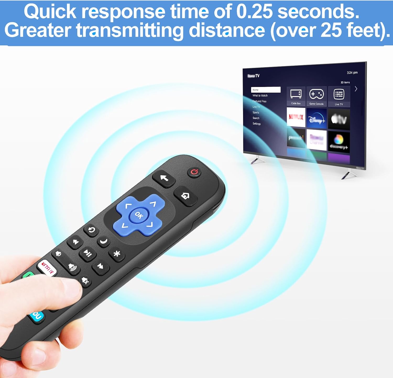 Thumbnail 3 de Gotellx Roku TV remote controls 4-pack