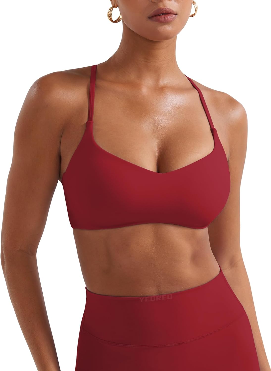 Thumbnail 6 de YEOREO Y-Back Padded Sports Bra for Women with Adjustable Straps (Paisley, Light Support)