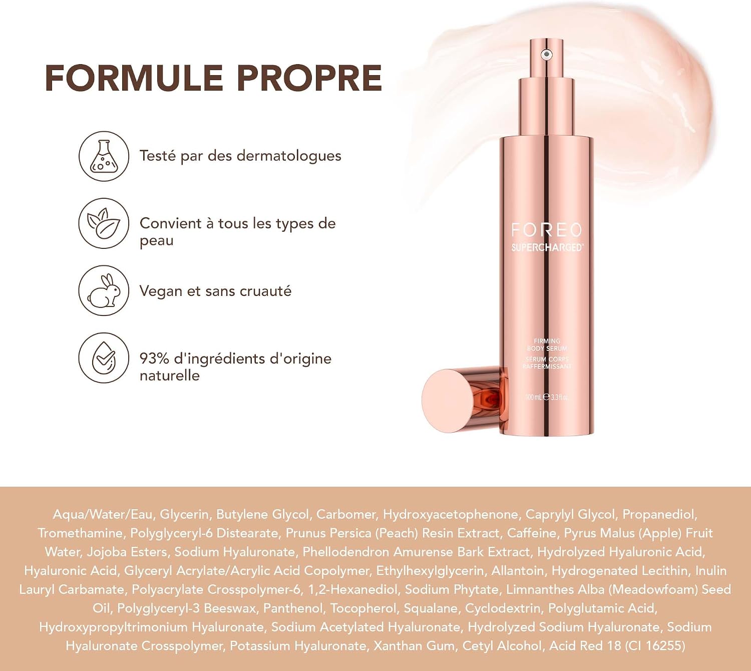 Detalle de Sérum raffermissant corps FOREO SUPERCHARGED 100 ml – Confort, fermeté et anti-cellulite