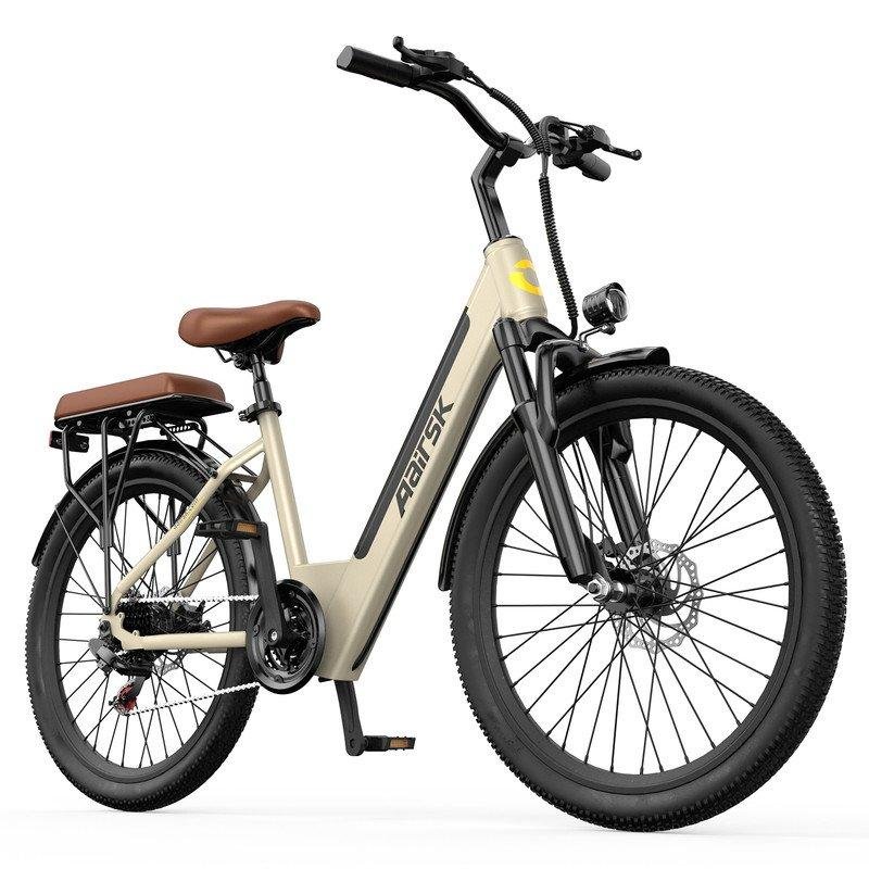 Detalle de Bicicleta eléctrica urbana Aairsk Velo 26" | Batería amovible 36V 13Ah, 250W