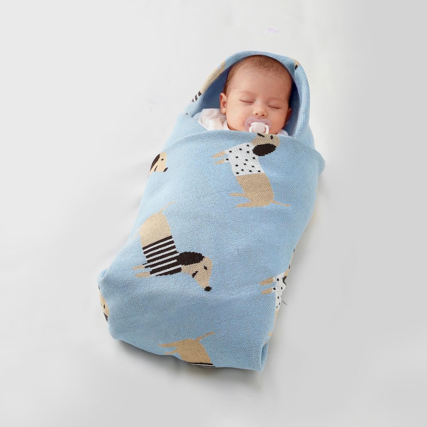 Thumbnail 3 de Loyfoky 100% Cotton Dachshund Baby Blanket – 40x30in breathable swaddle for newborns