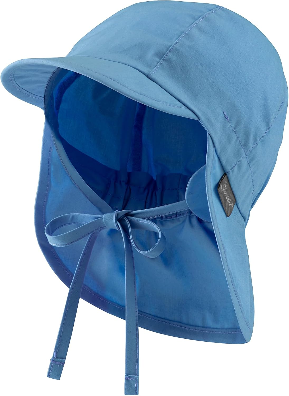 Detalle de Sterntaler Schirmmütze Nacken Basic – Unisex Baby- und Kinder-Mütze mit Nackenschutz, UV50+, Bio Popeline, eisgrün