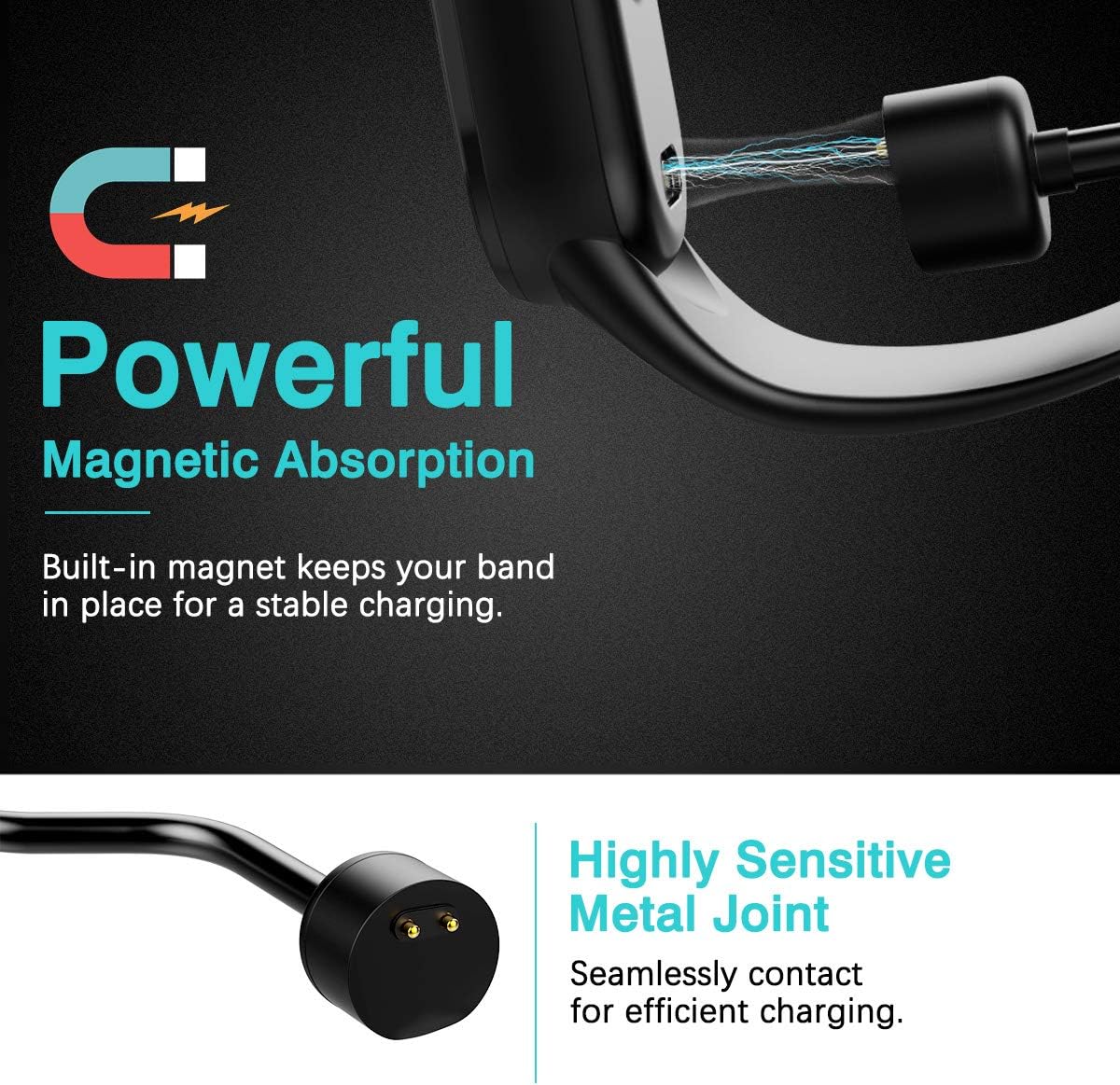 Thumbnail 2 de MoKo 2‑PACK Charger for Xiaomi Mi Band 7 magnetic cable