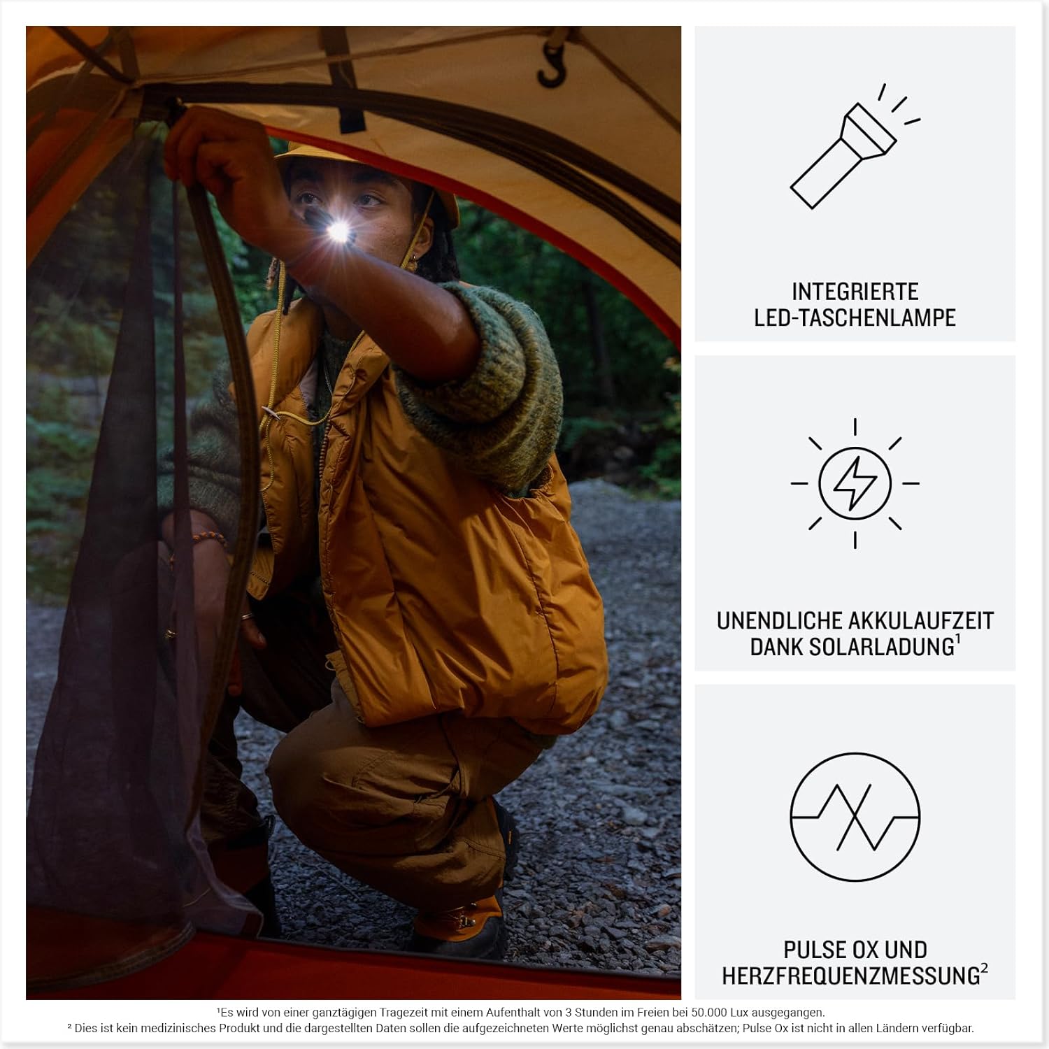 Thumbnail 2 de Garmin Instinct 3 45mm Solar – GPS-Multisport-Smartwatch mit Navigationsfunktionen