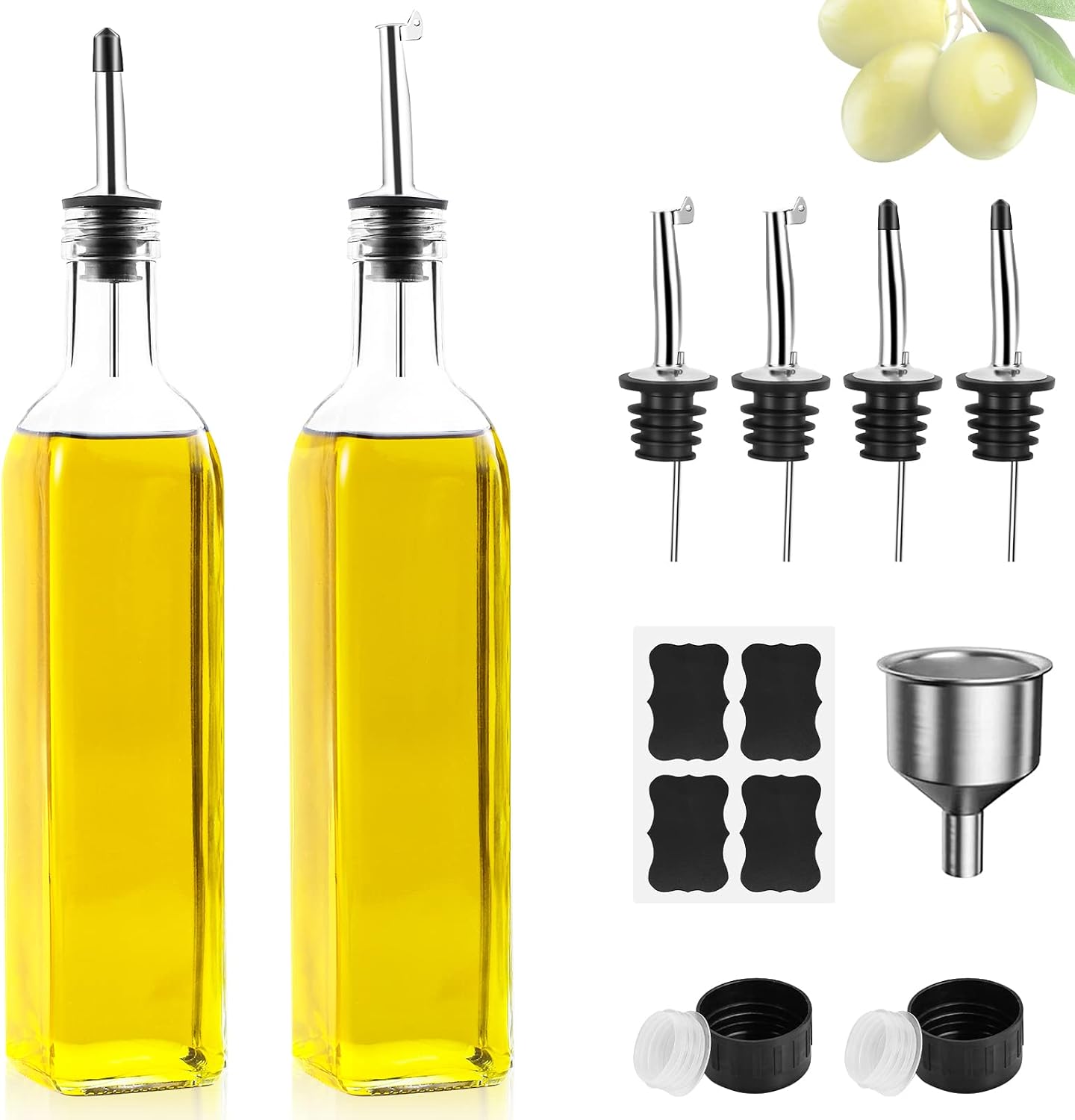 Detalle de DUNSOO DU_YP0220 – dozownik oliwy, 2 szklane butelki po 500 ml