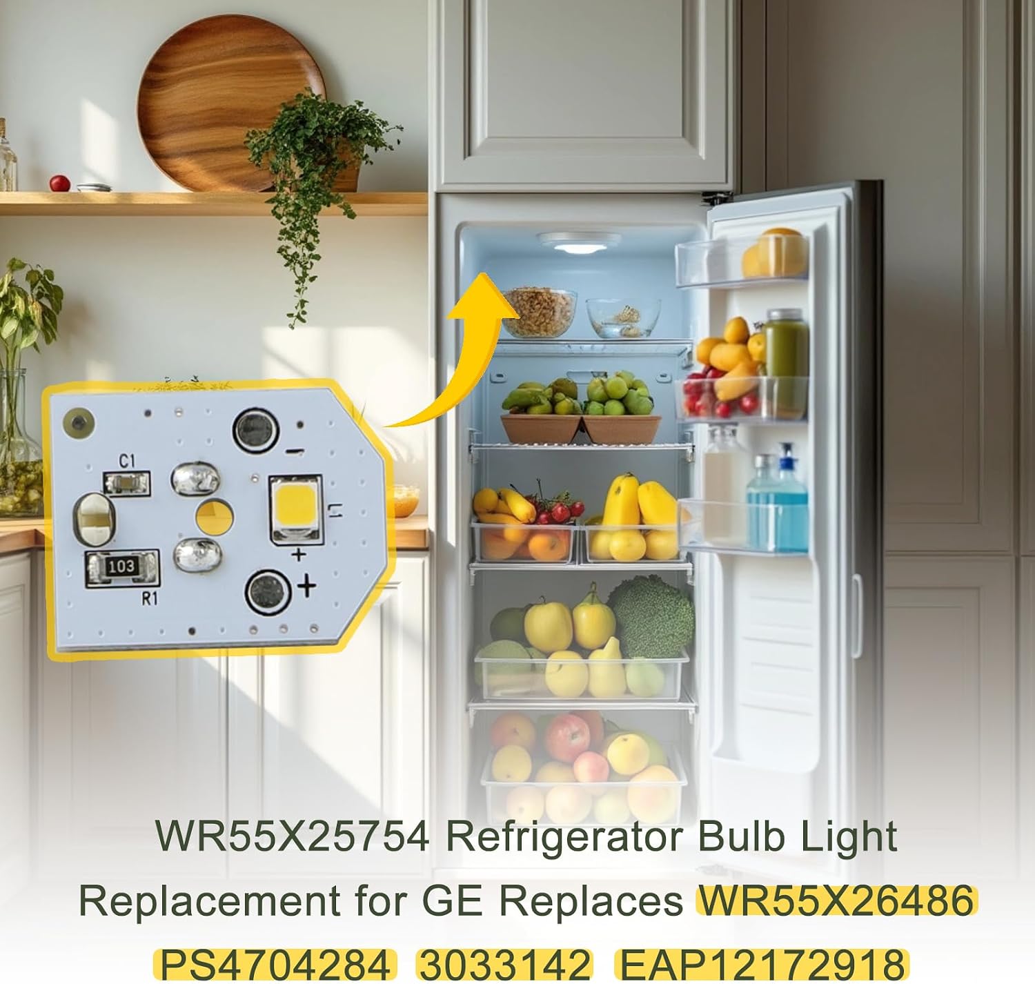 Detalle 1 de Obida WR55X25754 Refrigerator LED Bulbs, E17 Base, White, 5-Pack