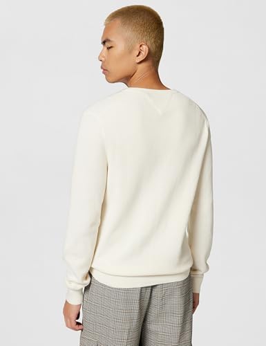 Detalle 2 de Pull homme Tommy Hilfiger Essential Structure col rond, ivoire