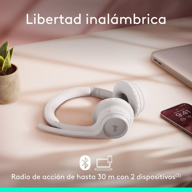 Detalle 1 de Logitech Zone 300 Auriculares inalámbricos Bluetooth con micrófono
