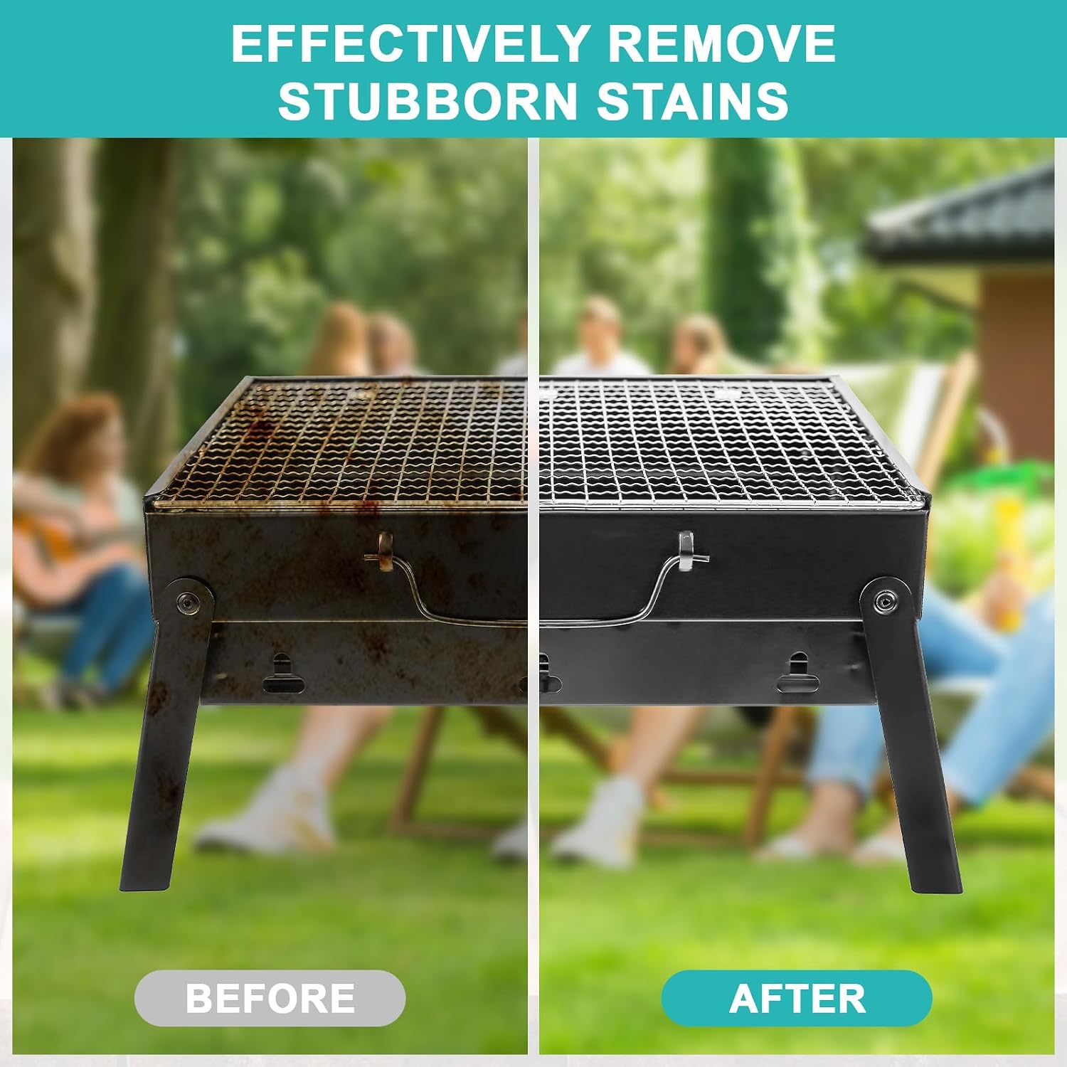 Detalle de Zocipro pimpstensblock, 4-pack med handtag för grill och ugn