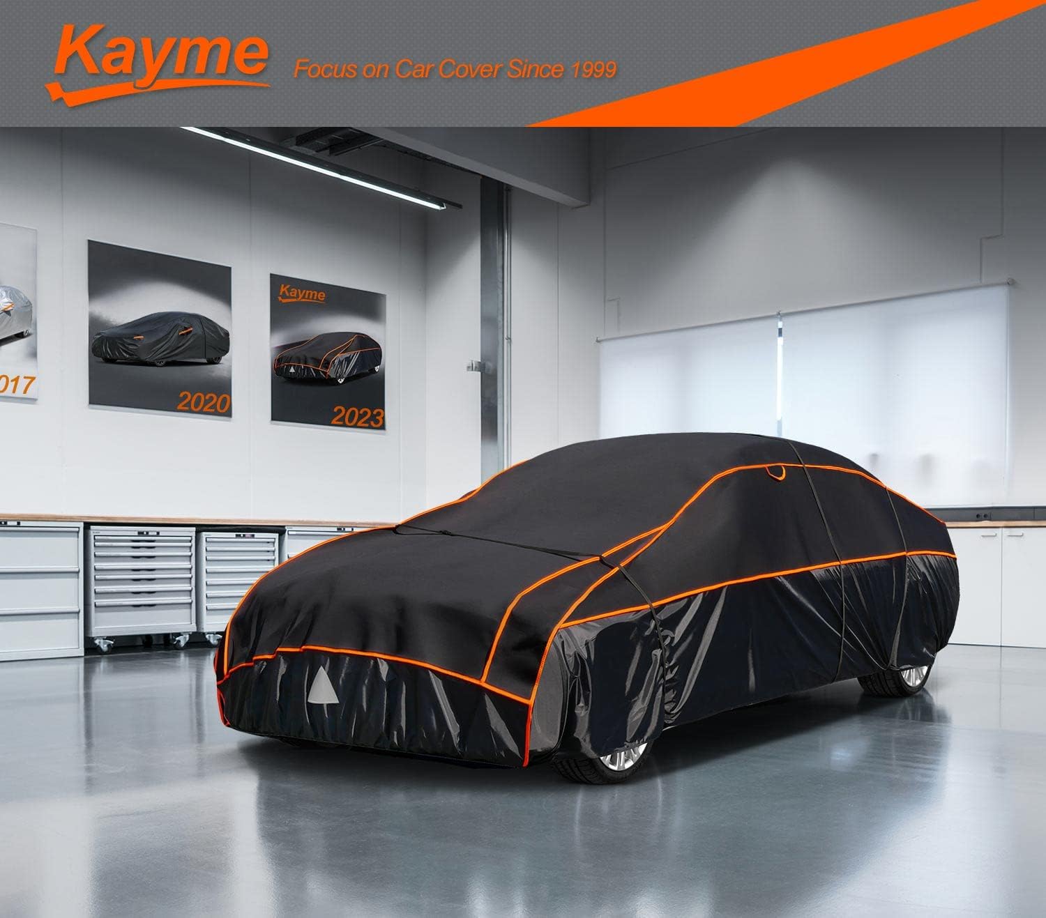 Thumbnail 6 de Kayme Hagelschutzplane Autoabdeckung 475–495 cm, wasserdicht & atmungsaktiv – Schutz für Limousine