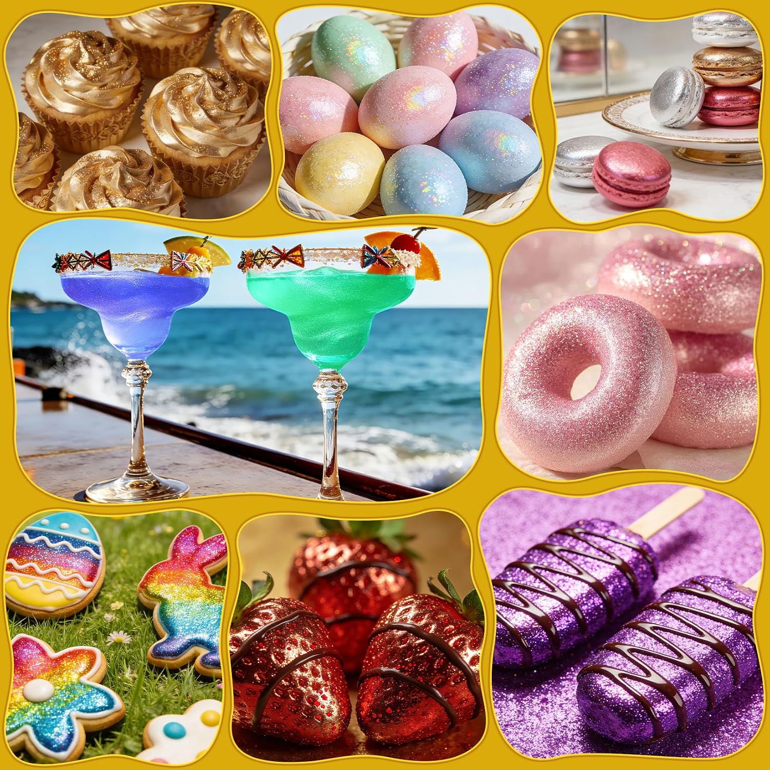 Thumbnail 5 de Betifood 16-Color Edible Glitter for Drinks, Cakes, and Icing