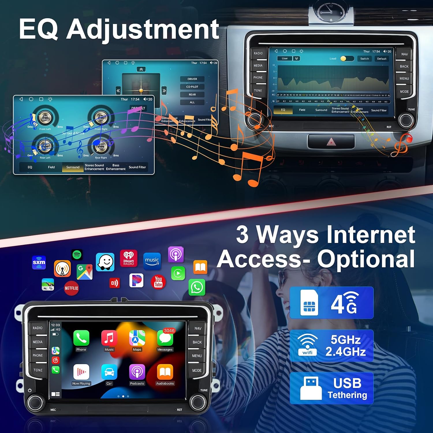 Detalle 2 de Woibugee Android Autoradio 7 Zoll