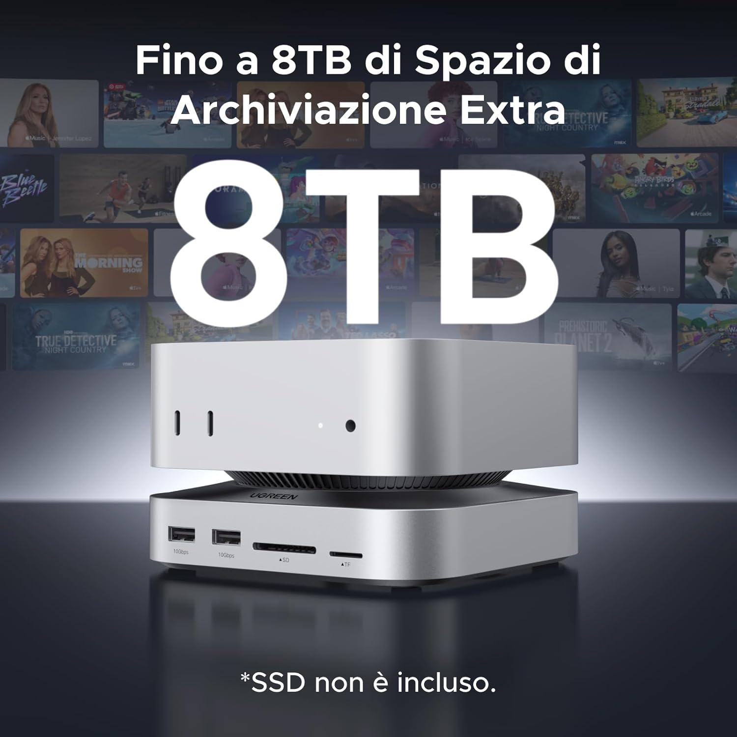 Thumbnail 3 de UGREEN Docking Station 10 in 1 per Mac mini M4/M4 Pro con hub USB-C, slot M.2 NVMe e lettore SD/TF