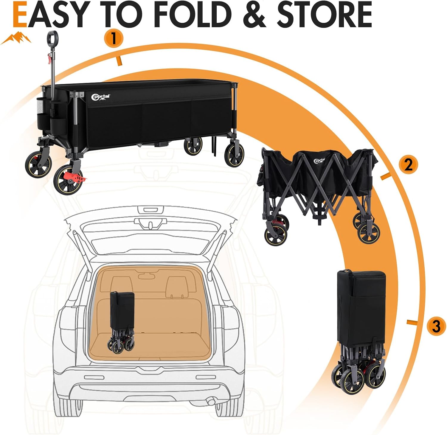 Thumbnail 6 de Portal Folding Wagon, 51.2-Inch