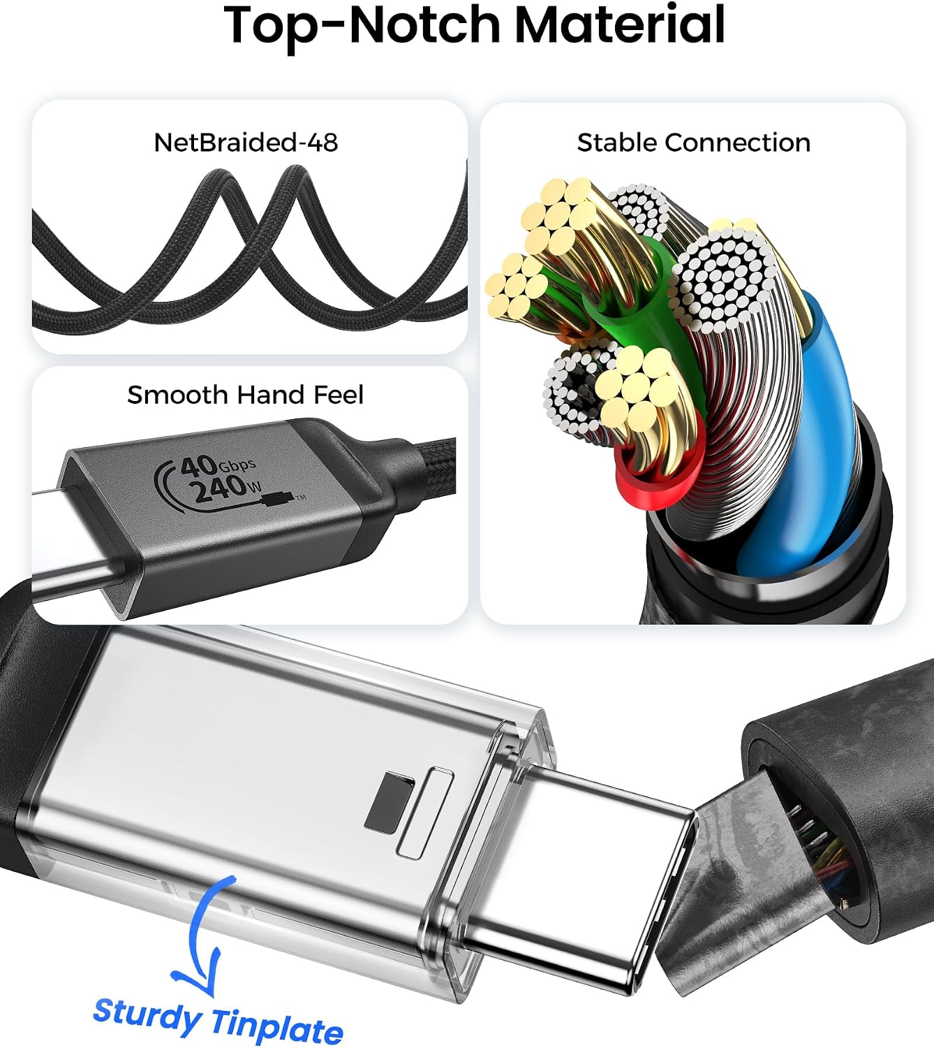 Thumbnail 4 de Silkland USB4 Cable 1m, 40Gbps, 240W PD