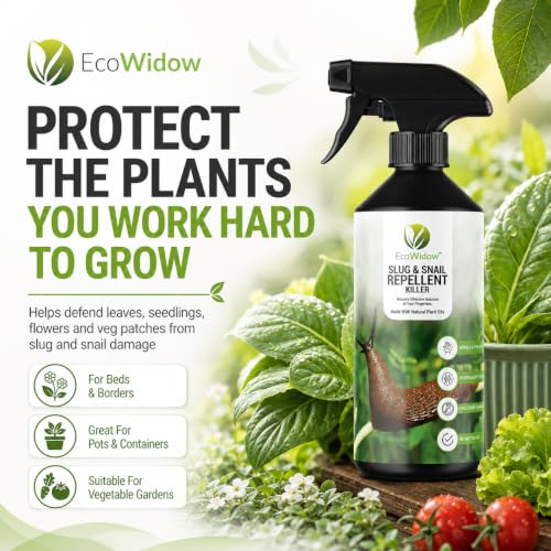 Detalle de EcoWidow Slug & Snail Repellent Spray – Triple Strength, Pet-Friendly Indoor/Outdoor