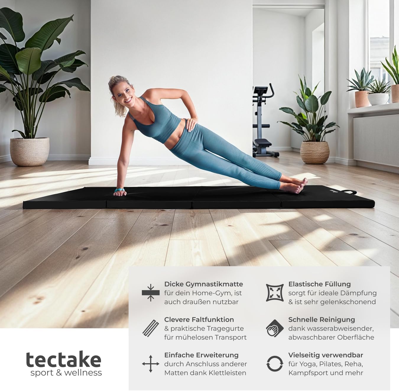 Detalle 2 de tectake Gymnasiktmatte Fitness Matte 5 cm